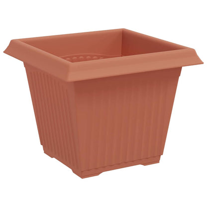 vidaXL Plant Pots 24 pcs Brick Red 20 x 20 x 16 cm Plastic
