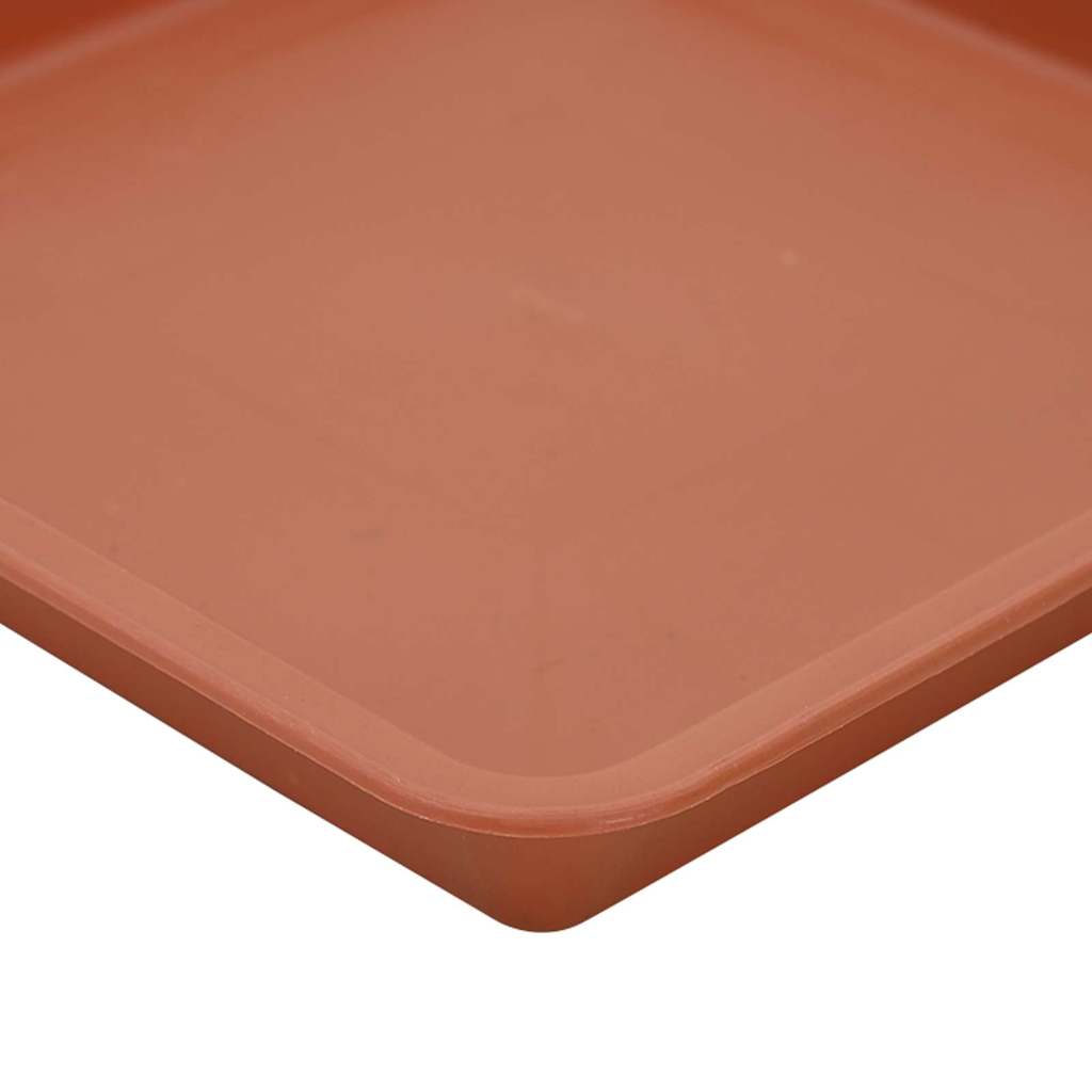 vidaXL Plant Pots 24 pcs Brick Red 23 x 23 x 17.5 cm Plastic