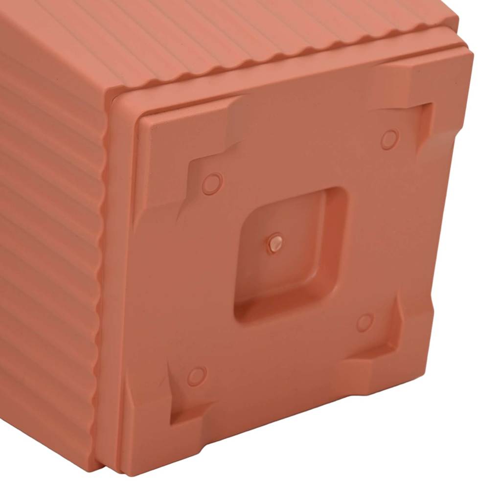 vidaXL Plant Pots 24 pcs Brick Red 38 x 38 x 30 cm Plastic