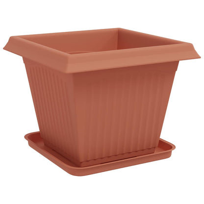 vidaXL Plant Pots 24 pcs Brick Red 38 x 38 x 30 cm Plastic