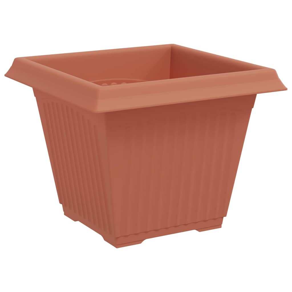vidaXL Plant Pots 24 pcs Brick Red 38 x 38 x 30 cm Plastic
