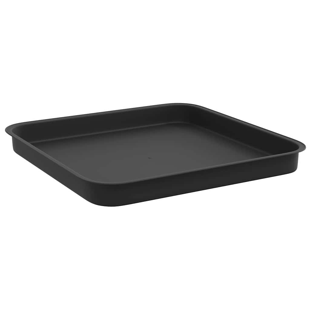 vidaXL Plant Pots 24 pcs Black 28.5 x 28.5 x 22 cm Plastic