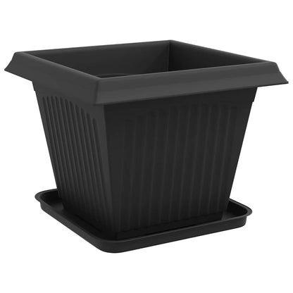 vidaXL Plant Pots 24 pcs Black 38 x 38 x 30 cm Plastic