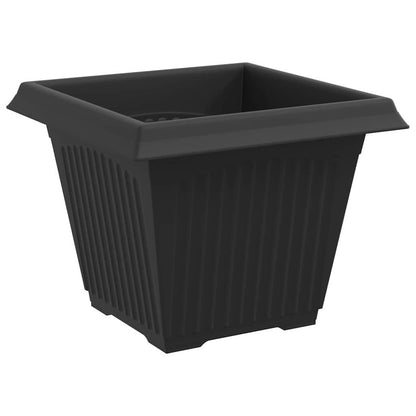 vidaXL Plant Pots 24 pcs Black 38 x 38 x 30 cm Plastic