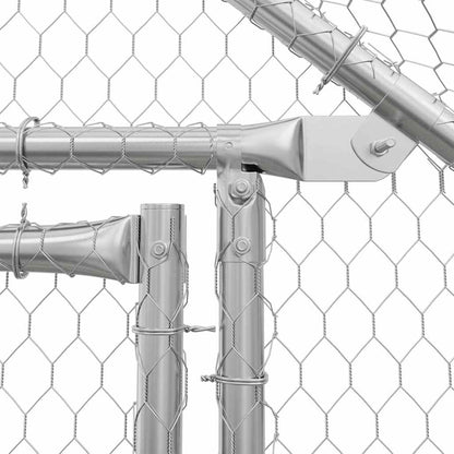vidaXL Chicken Cage Silver 170 x 100 x 177 cm Galvanised Steel