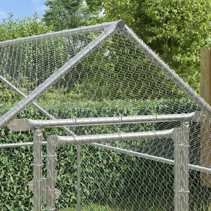 vidaXL Chicken Cage Silver 200 x 170 x 177 cm Galvanised Steel