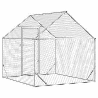 vidaXL Chicken Cage Silver 200 x 170 x 177 cm Galvanised Steel