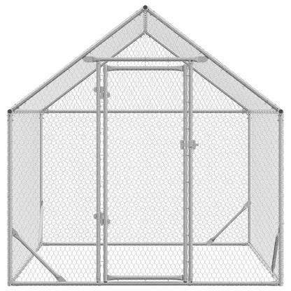 vidaXL Chicken Cage Silver 200 x 170 x 177 cm Galvanised Steel
