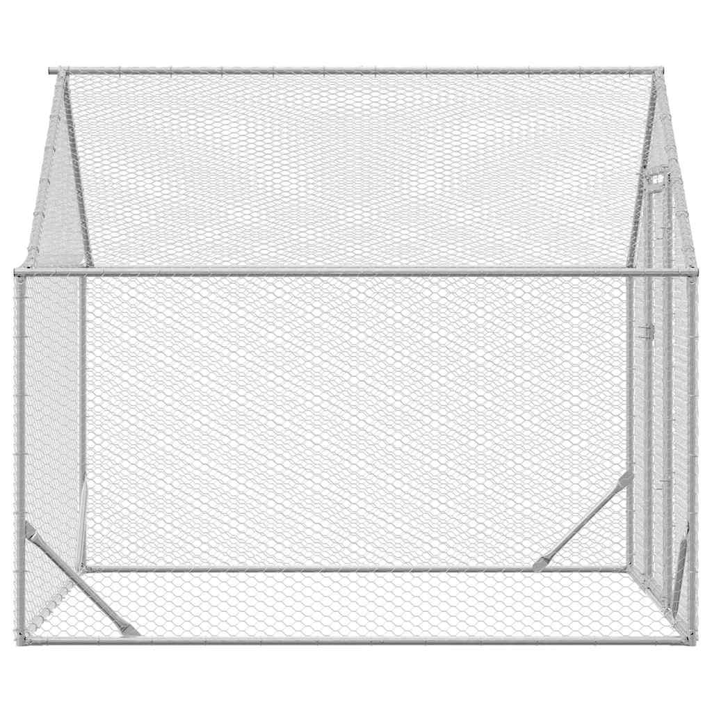 vidaXL Chicken Cage Silver 200 x 170 x 177 cm Galvanised Steel