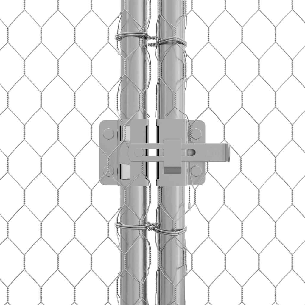 vidaXL Chicken Cage Silver 400 x 170 x 177 cm Galvanised Steel