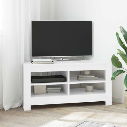 vidaXL Corner TV Cabinet 102 x 40.5 x 45 cm White Engineered Wood