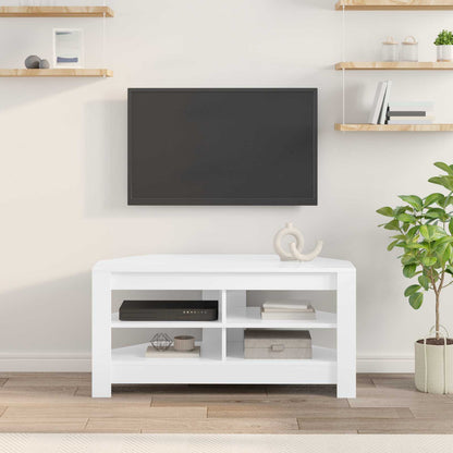 vidaXL Corner TV Cabinet 102 x 40.5 x 45 cm White Engineered Wood