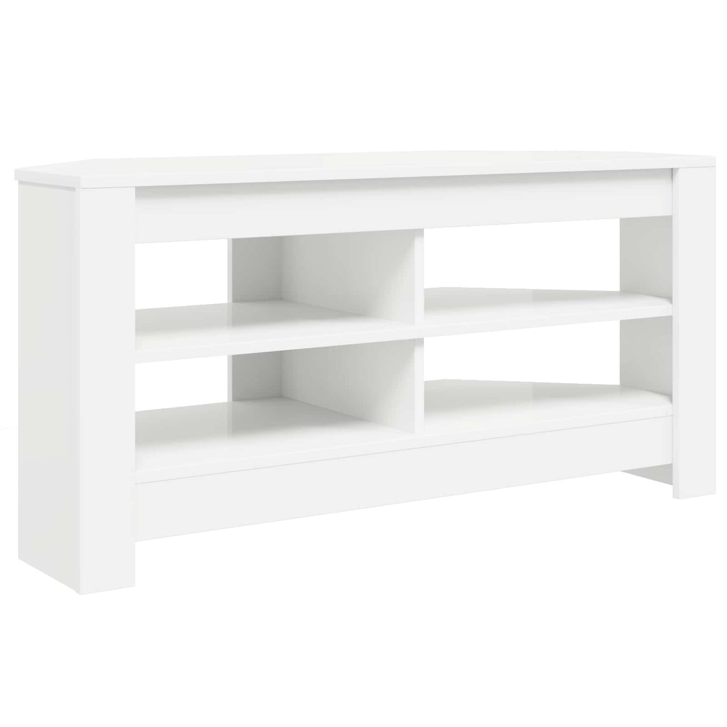 vidaXL Corner TV Cabinet 102 x 40.5 x 45 cm White Engineered Wood