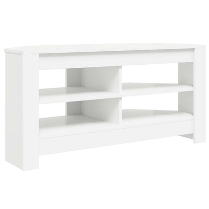 vidaXL Corner TV Cabinet 102 x 40.5 x 45 cm White Engineered Wood