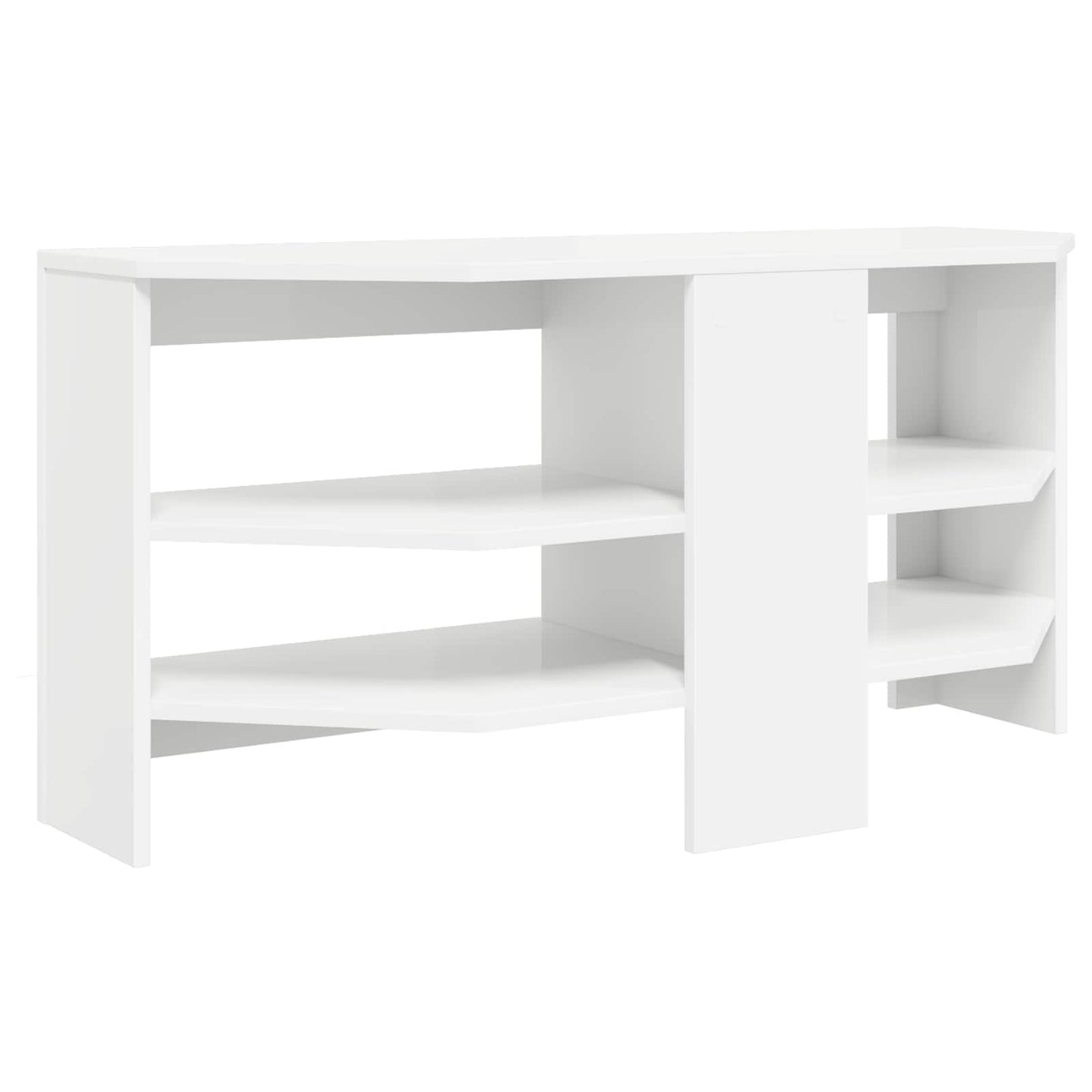 vidaXL Corner TV Cabinet 102 x 40.5 x 45 cm White Engineered Wood