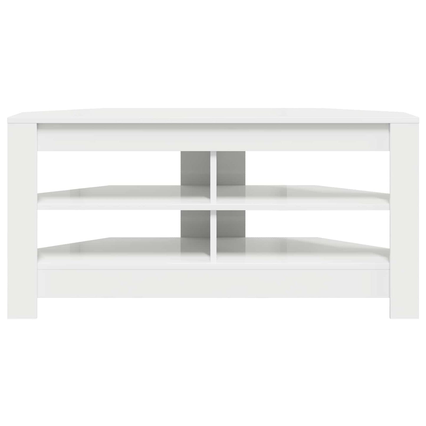 vidaXL Corner TV Cabinet 102 x 40.5 x 45 cm White Engineered Wood