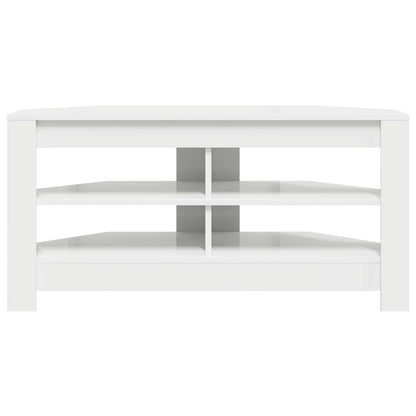 vidaXL Corner TV Cabinet 102 x 40.5 x 45 cm White Engineered Wood