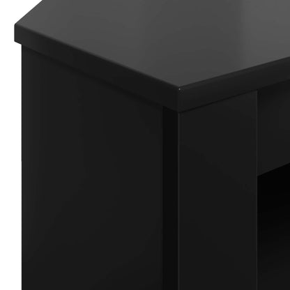 vidaXL Corner TV Cabinet 102 x 40.5 x 45 cm Black Engineered Wood