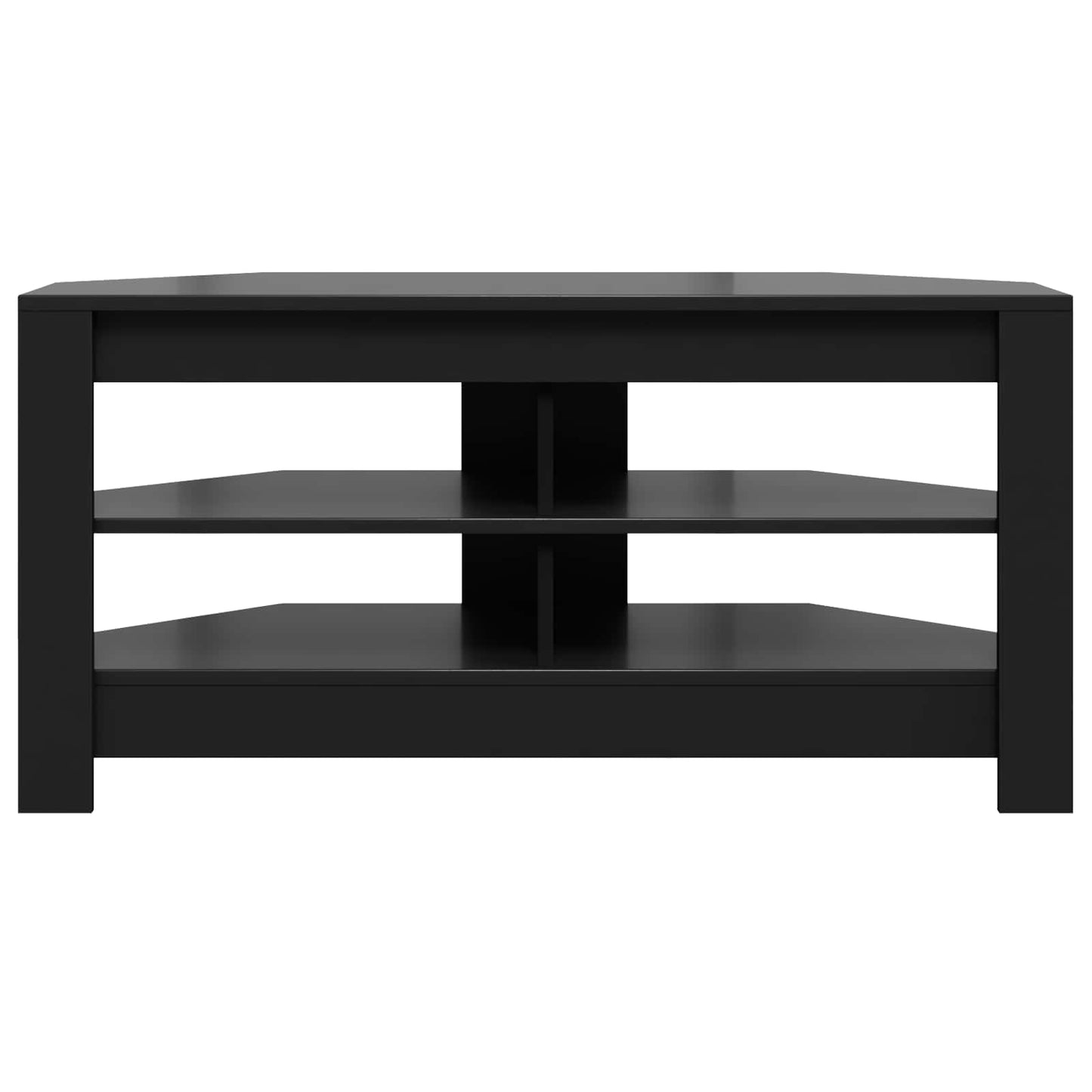 vidaXL Corner TV Cabinet 102 x 40.5 x 45 cm Black Engineered Wood
