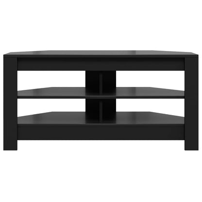 vidaXL Corner TV Cabinet 102 x 40.5 x 45 cm Black Engineered Wood