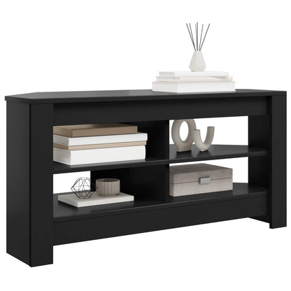 vidaXL Corner TV Cabinet 102 x 40.5 x 45 cm Black Engineered Wood
