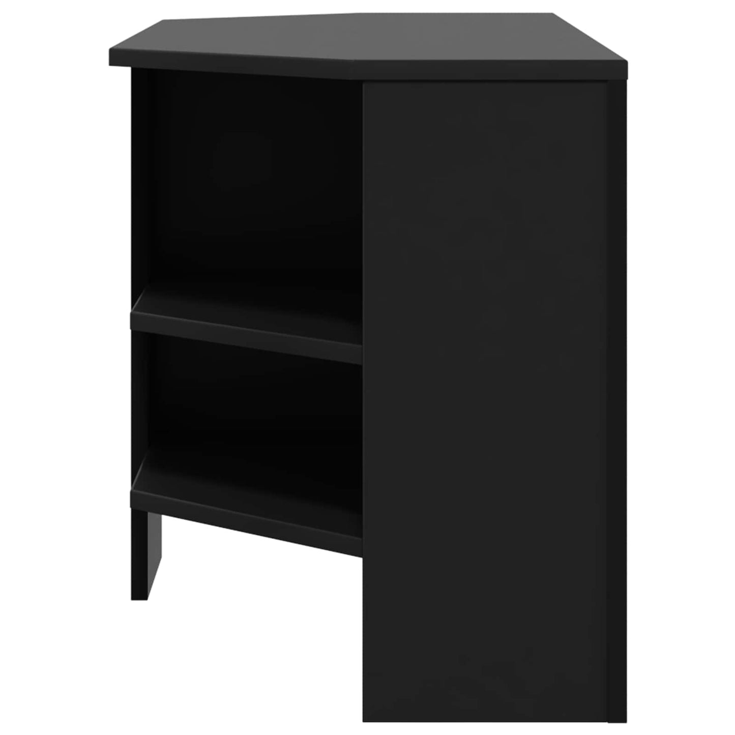vidaXL Corner TV Cabinet 102 x 40.5 x 45 cm Black Engineered Wood