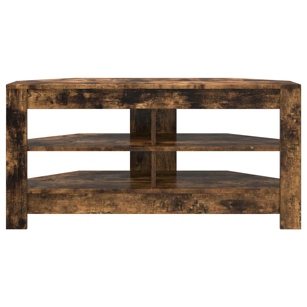 vidaXL Corner TV Cabinet 102 x 40.5 x 45 cm Smoked Oak Engineered Wood