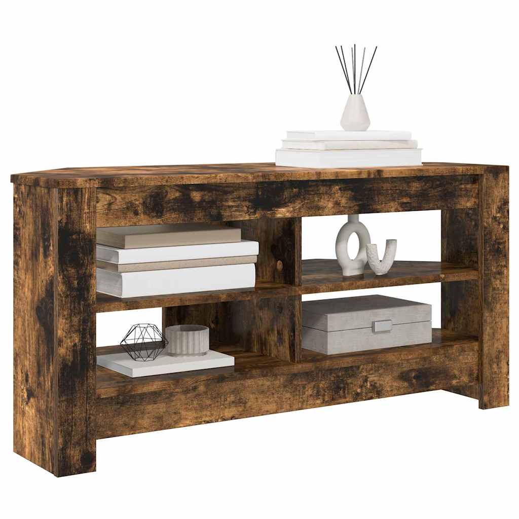 vidaXL Corner TV Cabinet 102 x 40.5 x 45 cm Smoked Oak Engineered Wood