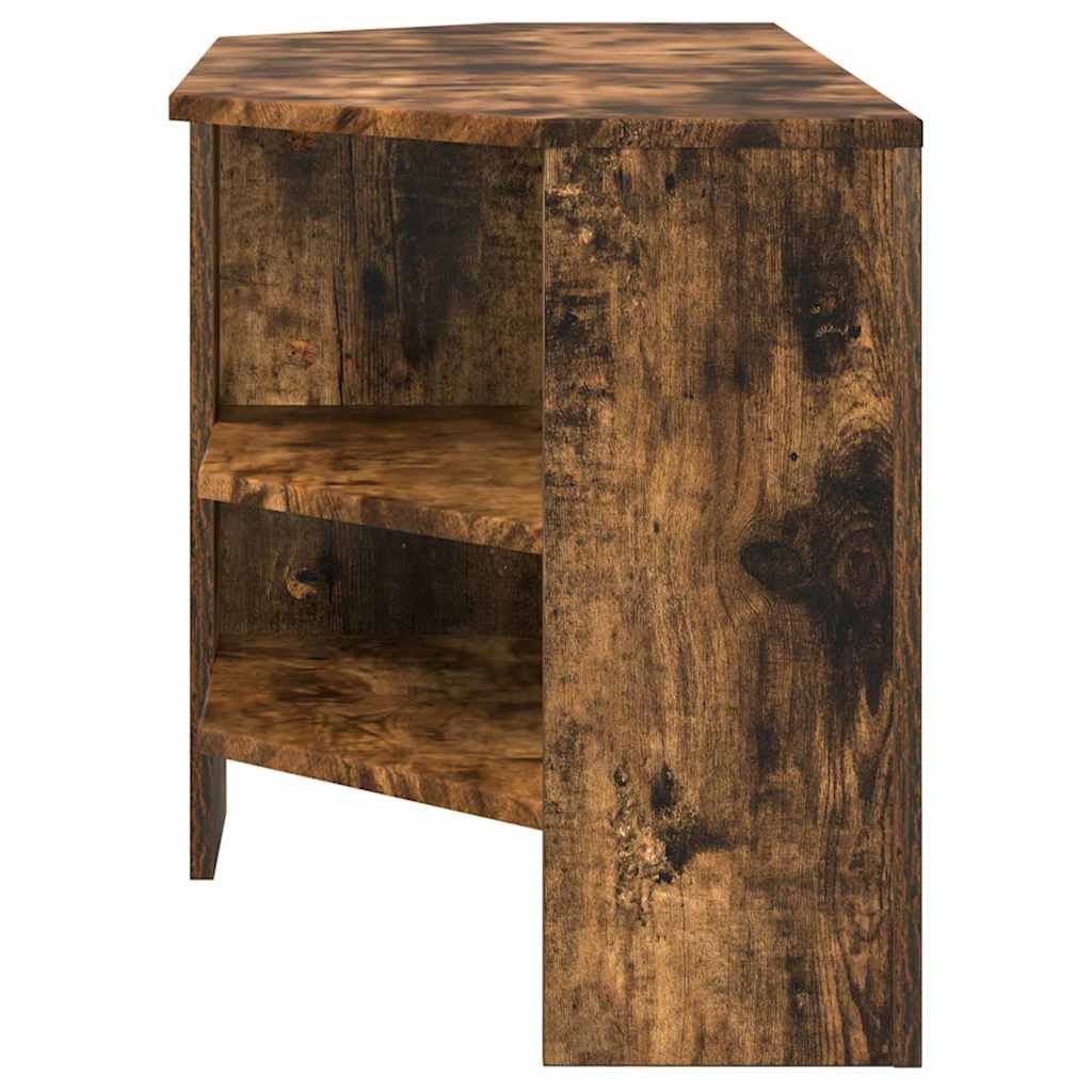 vidaXL Corner TV Cabinet 102 x 40.5 x 45 cm Smoked Oak Engineered Wood