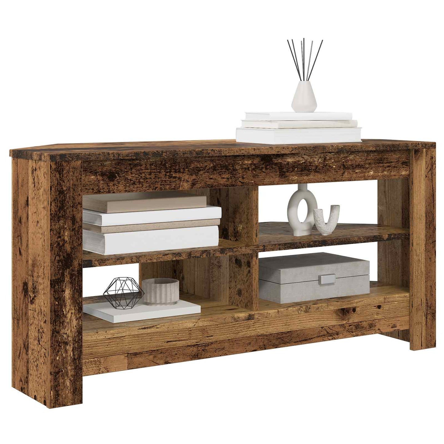 vidaXL Corner TV Cabinet 102 x 40.5 x 45 cm Old Wood Engineered Wood