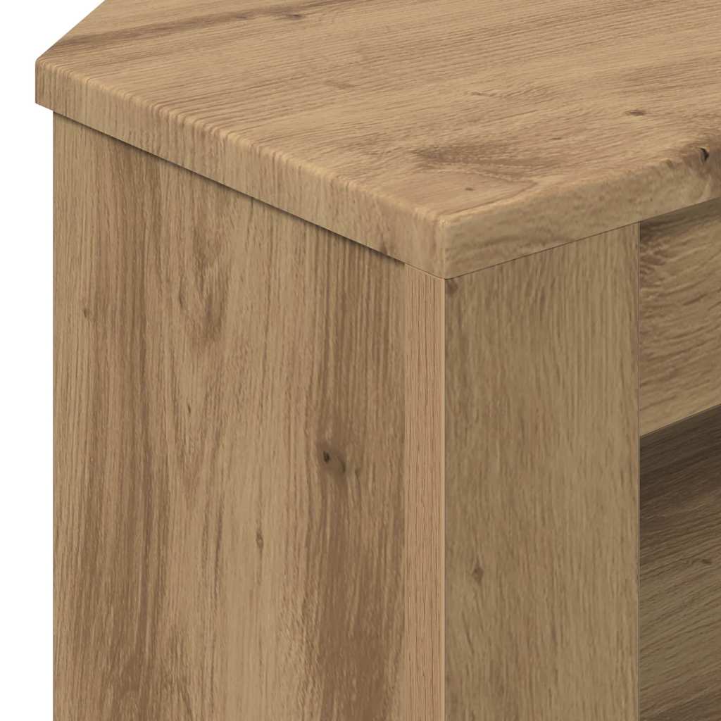 vidaXL Corner TV Cabinet 102 x 40.5 x 45 cm Artisan Oak