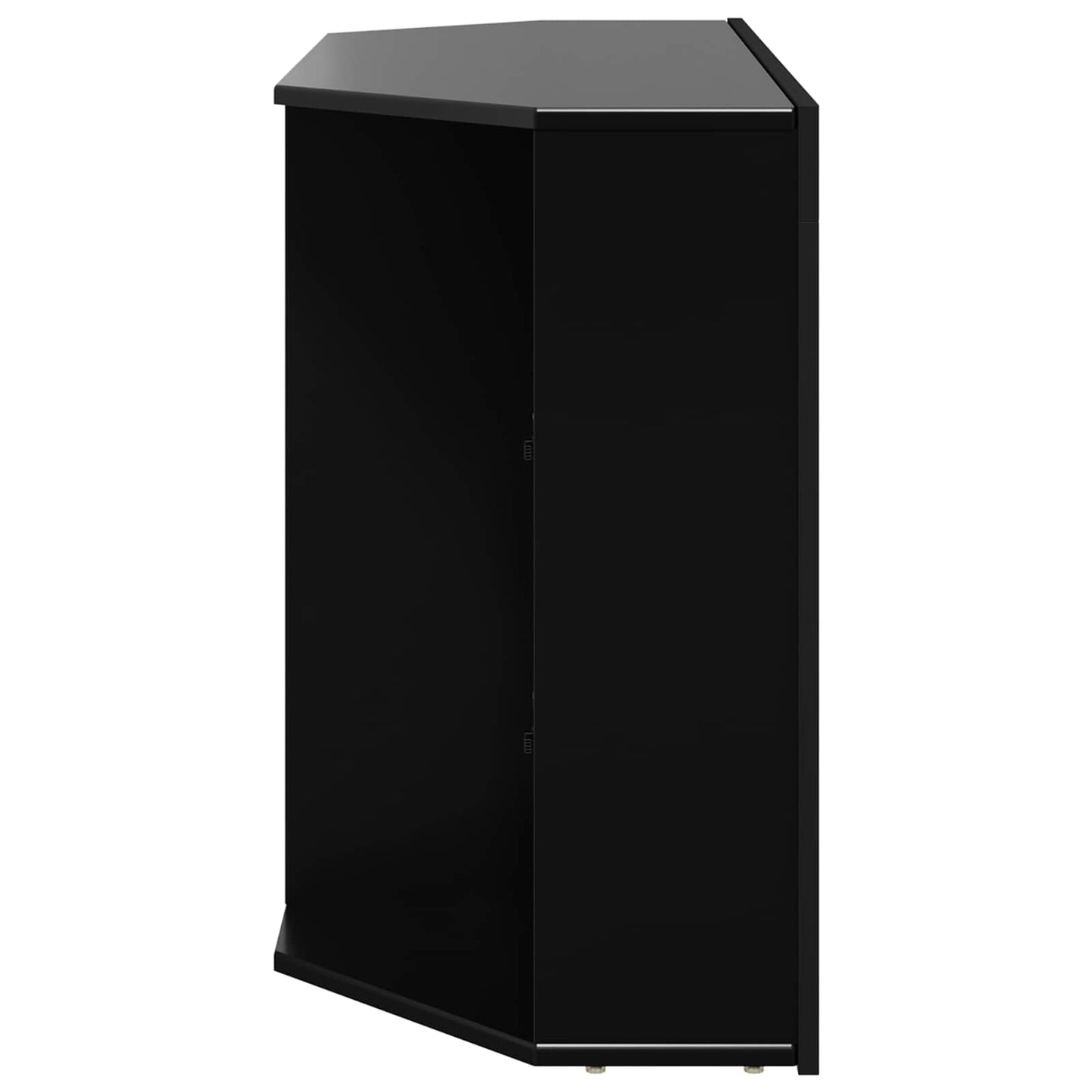 vidaXL Corner LED TV Cabinet 100x40x68cm Black Engineered Wood