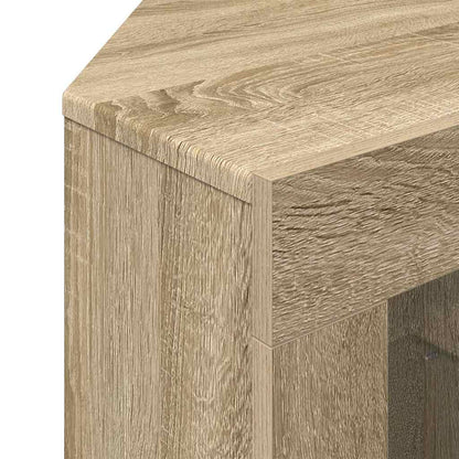vidaXL Corner LED TV Cabinet Sonoma Oak 100x40x68cm Engineered Wood