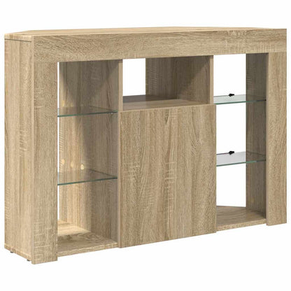 vidaXL Corner LED TV Cabinet Sonoma Oak 100x40x68cm Engineered Wood