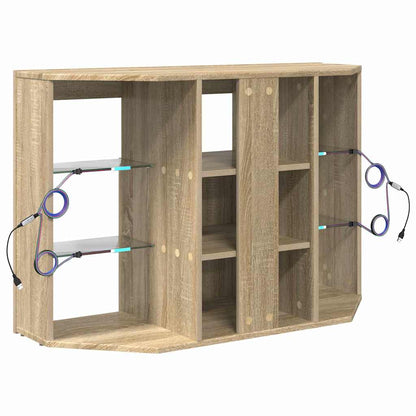 vidaXL Corner LED TV Cabinet Sonoma Oak 100x40x68cm Engineered Wood