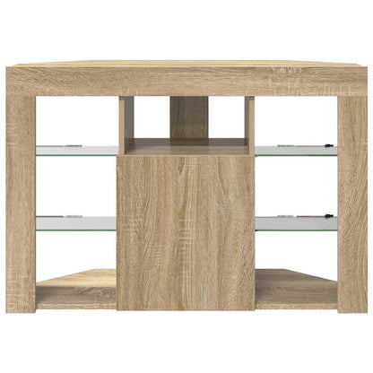 vidaXL Corner LED TV Cabinet Sonoma Oak 100x40x68cm Engineered Wood