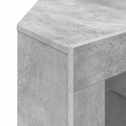 vidaXL Corner LED TV Cabinet 100x40x68cm Concrete Grey Engineered Wood