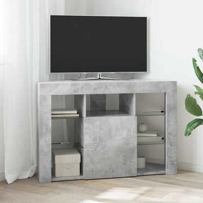 vidaXL Corner LED TV Cabinet 100x40x68cm Concrete Grey Engineered Wood
