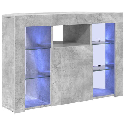 vidaXL Corner LED TV Cabinet 100x40x68cm Concrete Grey Engineered Wood
