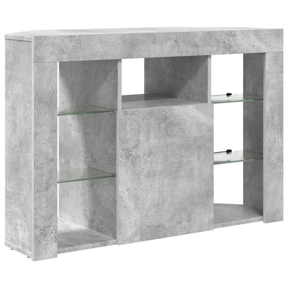 vidaXL Corner LED TV Cabinet 100x40x68cm Concrete Grey Engineered Wood