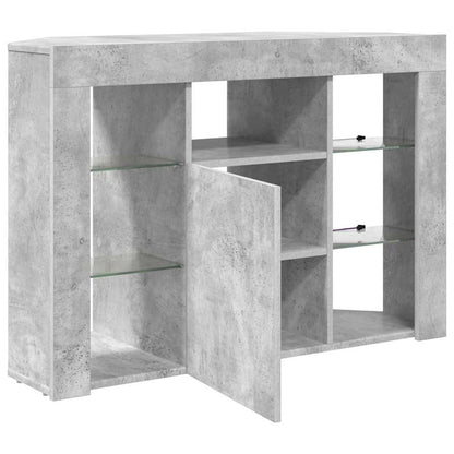 vidaXL Corner LED TV Cabinet 100x40x68cm Concrete Grey Engineered Wood