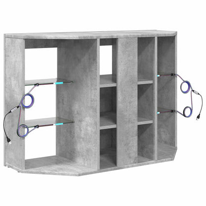 vidaXL Corner LED TV Cabinet 100x40x68cm Concrete Grey Engineered Wood