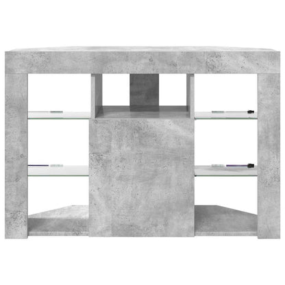vidaXL Corner LED TV Cabinet 100x40x68cm Concrete Grey Engineered Wood