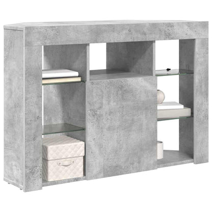 vidaXL Corner LED TV Cabinet 100x40x68cm Concrete Grey Engineered Wood