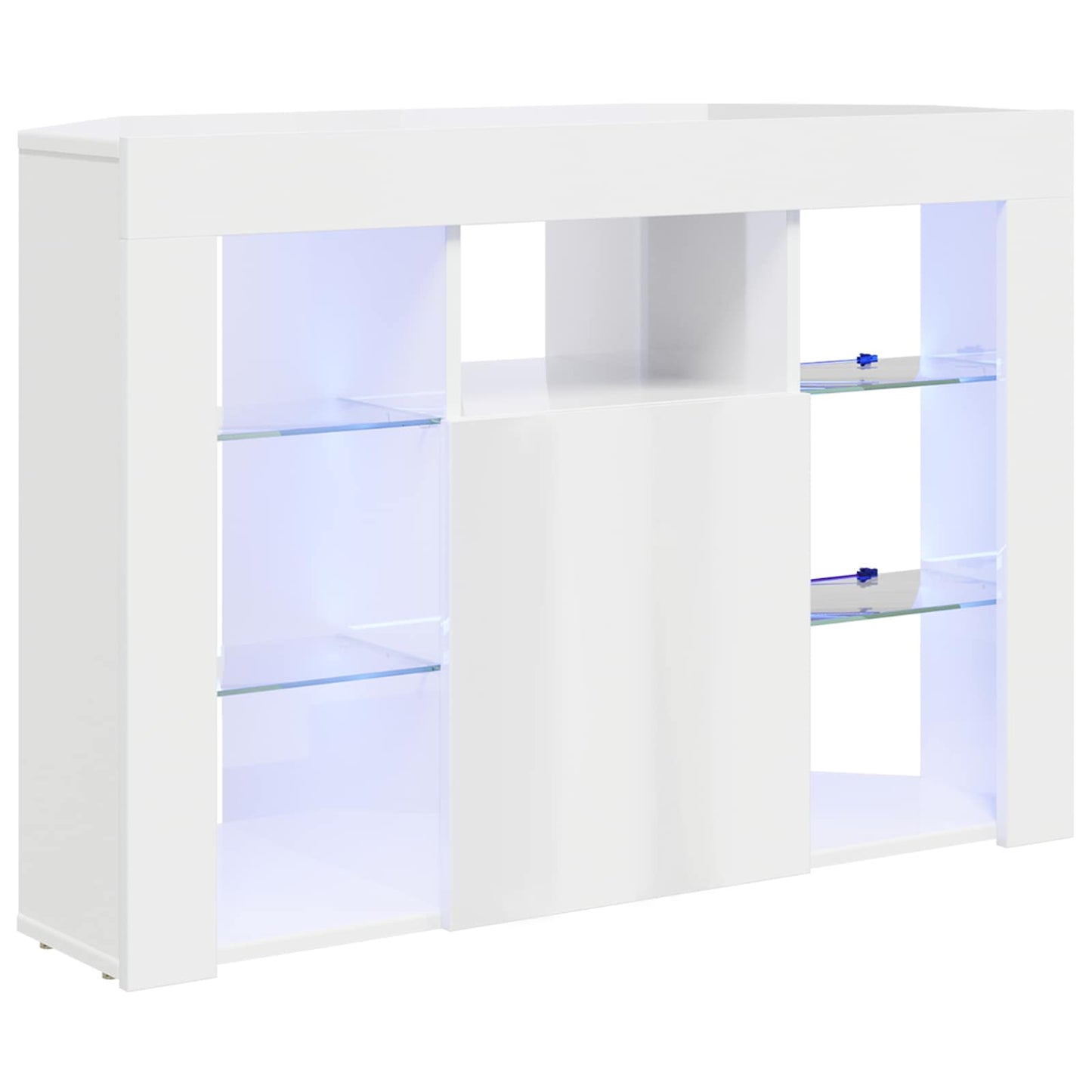 vidaXL Corner LED TV Cabinet 100x40x68cm High gloss White