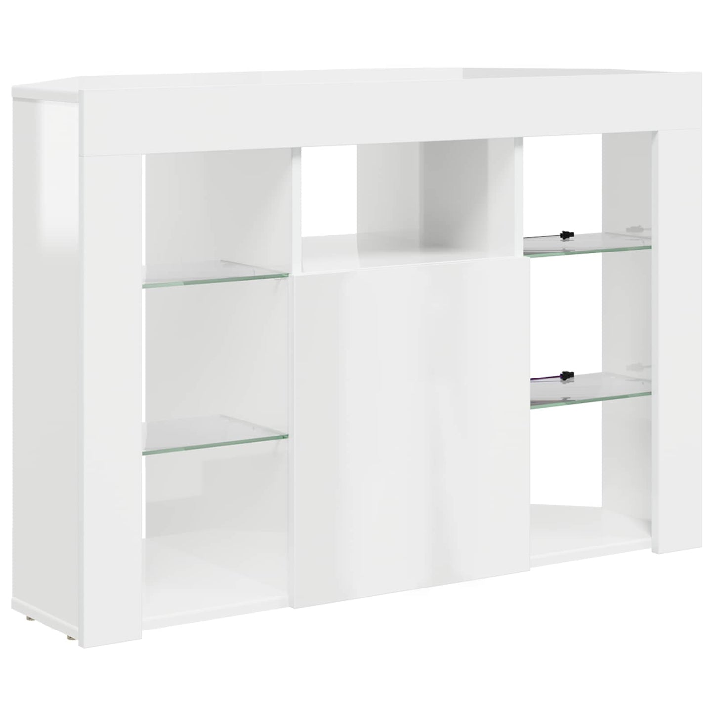 vidaXL Corner LED TV Cabinet 100x40x68cm High gloss White