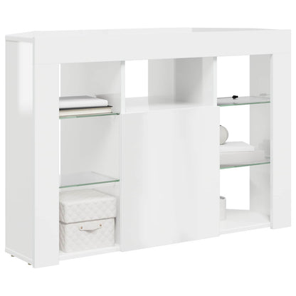 vidaXL Corner LED TV Cabinet 100x40x68cm High gloss White