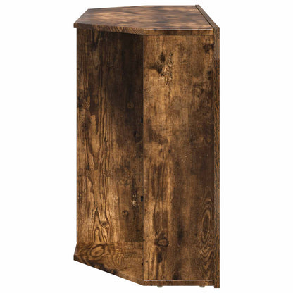 vidaXL Corner LED TV Cabinet 100x40x68cm Smoked Oak Engineered Wood