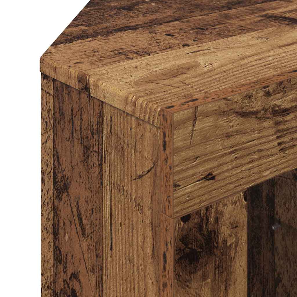 vidaXL Corner LED TV Cabinet 100x40x68cm Old Wood Engineered Wood
