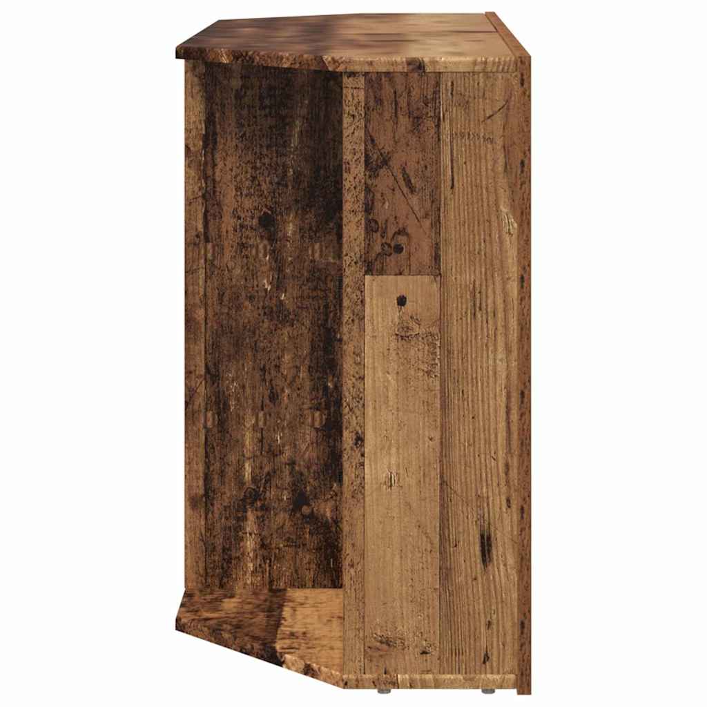 vidaXL Corner LED TV Cabinet 100x40x68cm Old Wood Engineered Wood